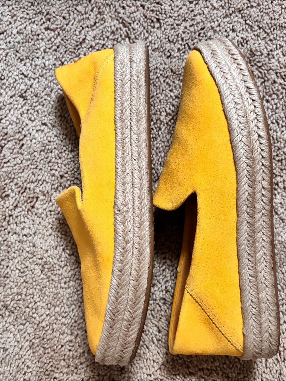 TOMS Yellow Canvas Slip-On Loafers for Women - Picture 5 of 6